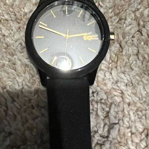 Pre-owned Silicone Lacoste Watch- Black